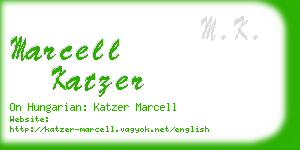 marcell katzer business card